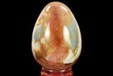 Polished Polychrome Jasper Egg - Madagascar #134565-1